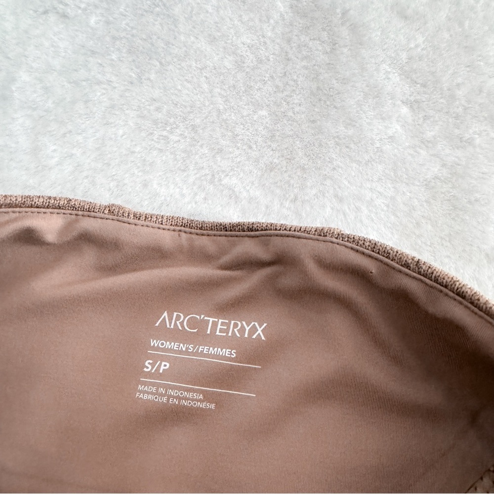 Arc’teryx Laina Dress Jute Heather Cream Short Sleeve Mock Neck Brown - Picture 6 of 10